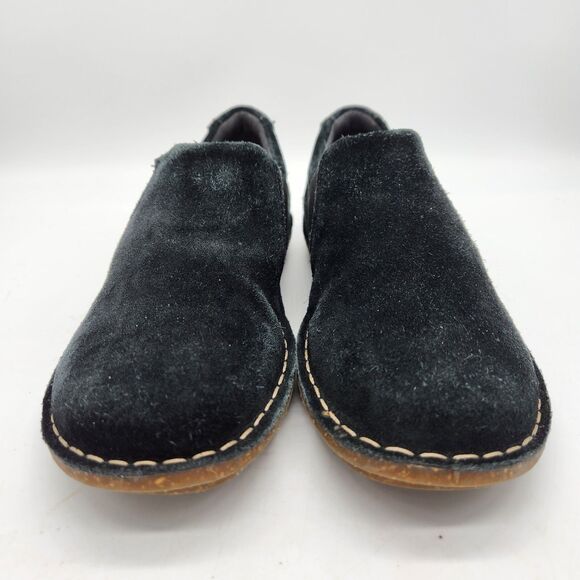 Clarks Collection Loafers Womens 6 Slip On Flats Black Suede #13281 Soft Cushion - Picture 3 of 12